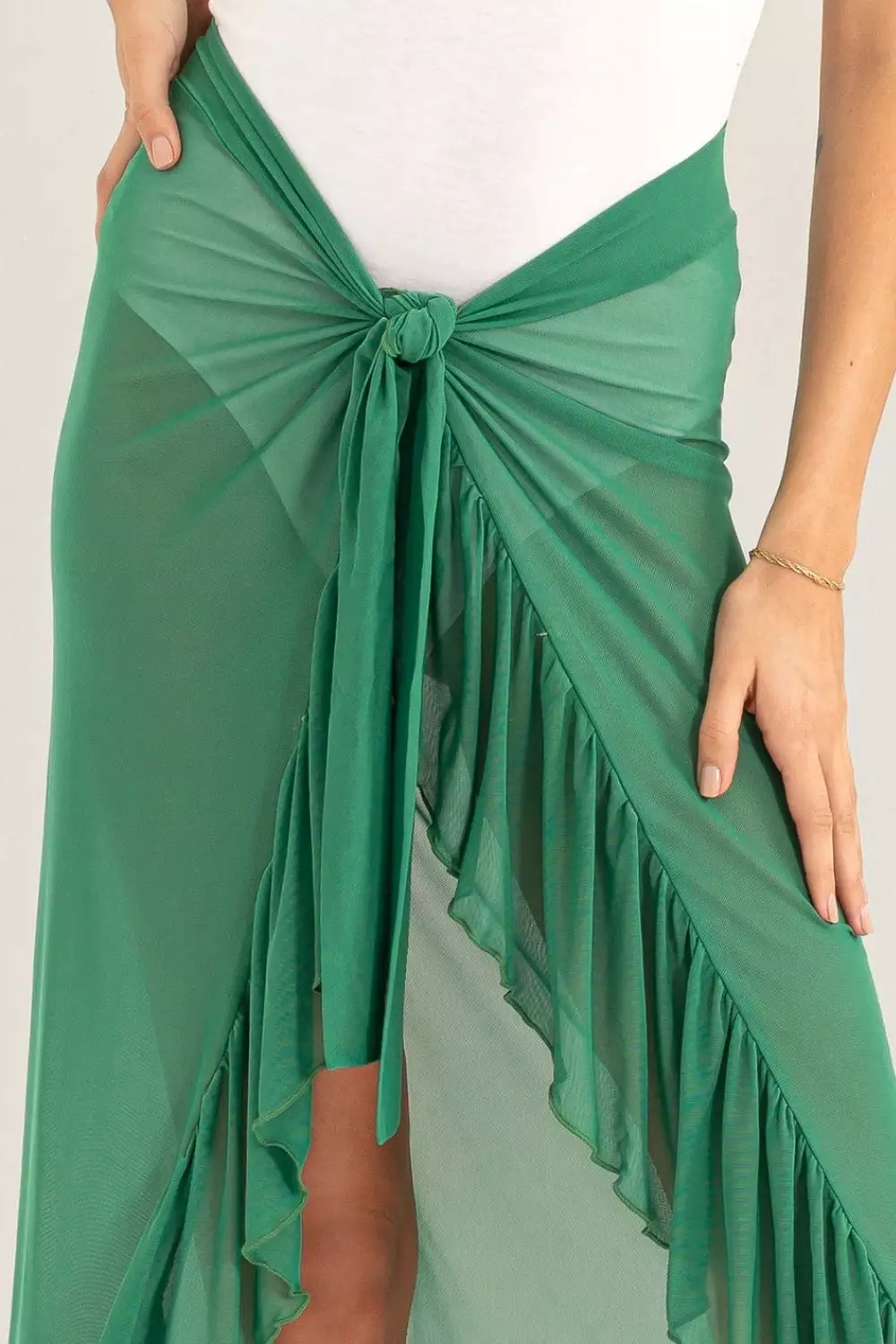 HYFVE Ruffle Trim Sarong Skirt