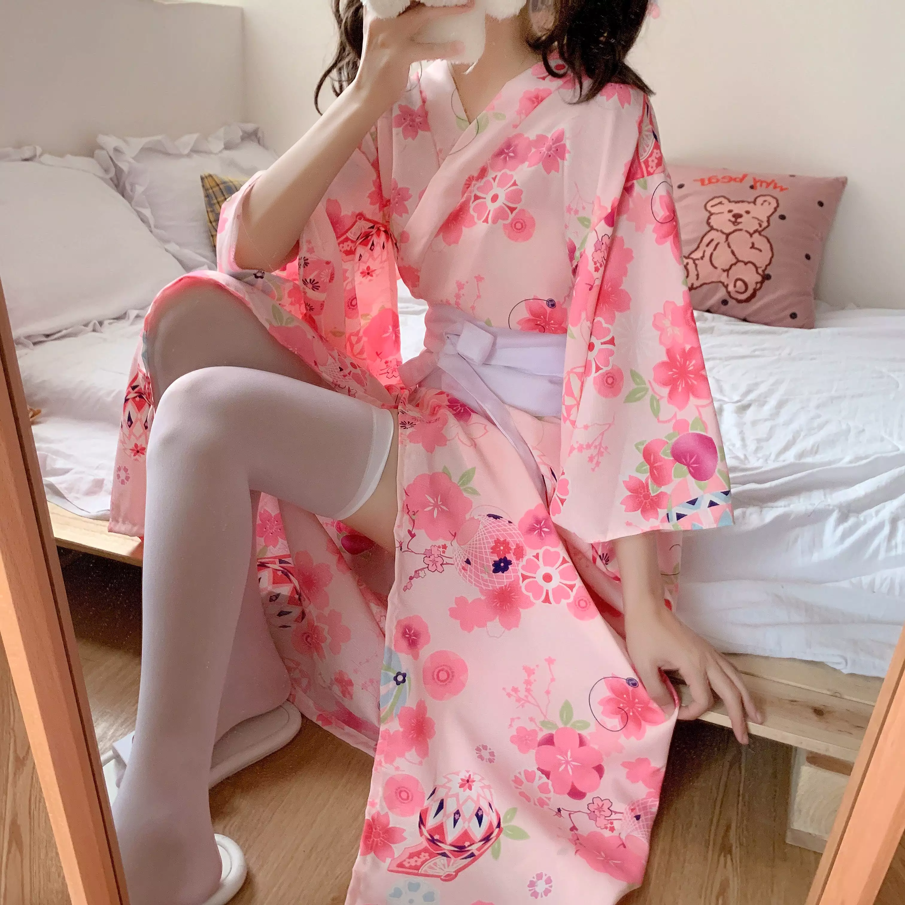 Japanese Cherry Blossom Kimono, AD210198 - Buy Now