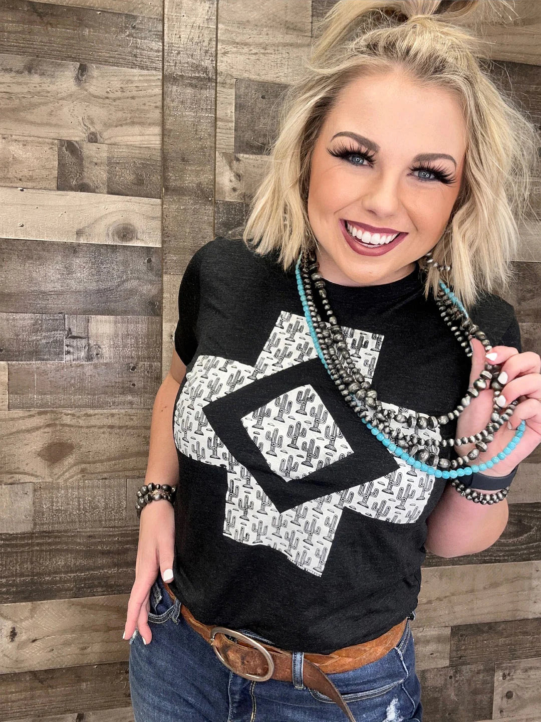 Kaci Cactus Cross Shirt