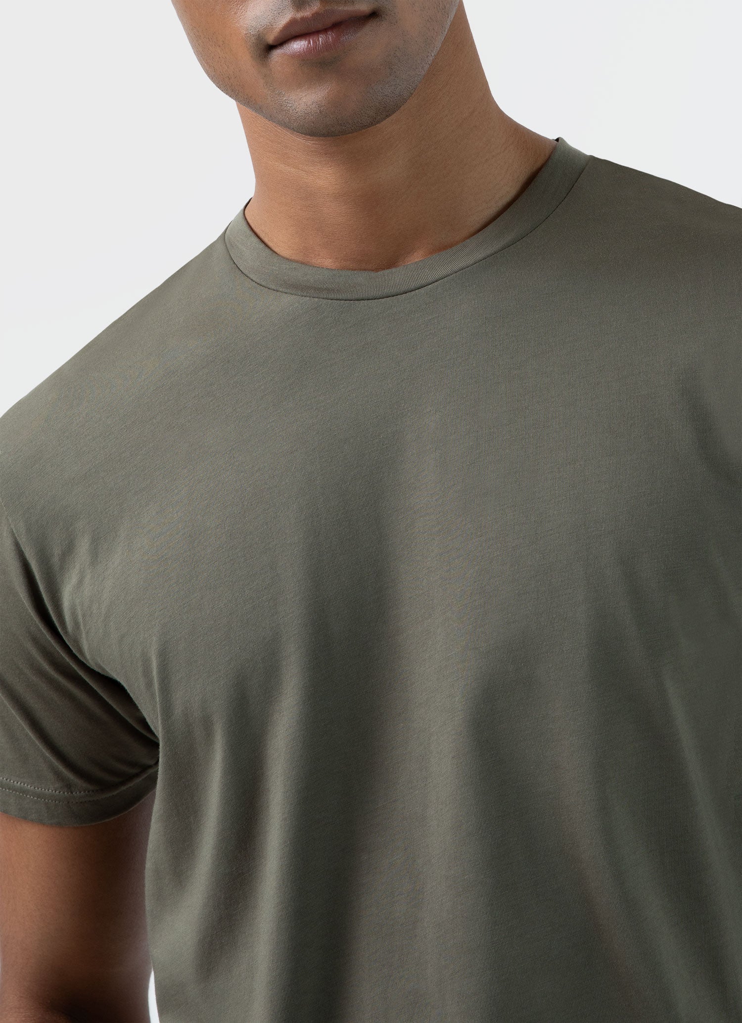 Khaki Riviera Midweight Tshirt for Men