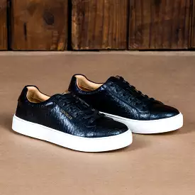 Kingsley Heath Black Brass White Embossed Sneaker.