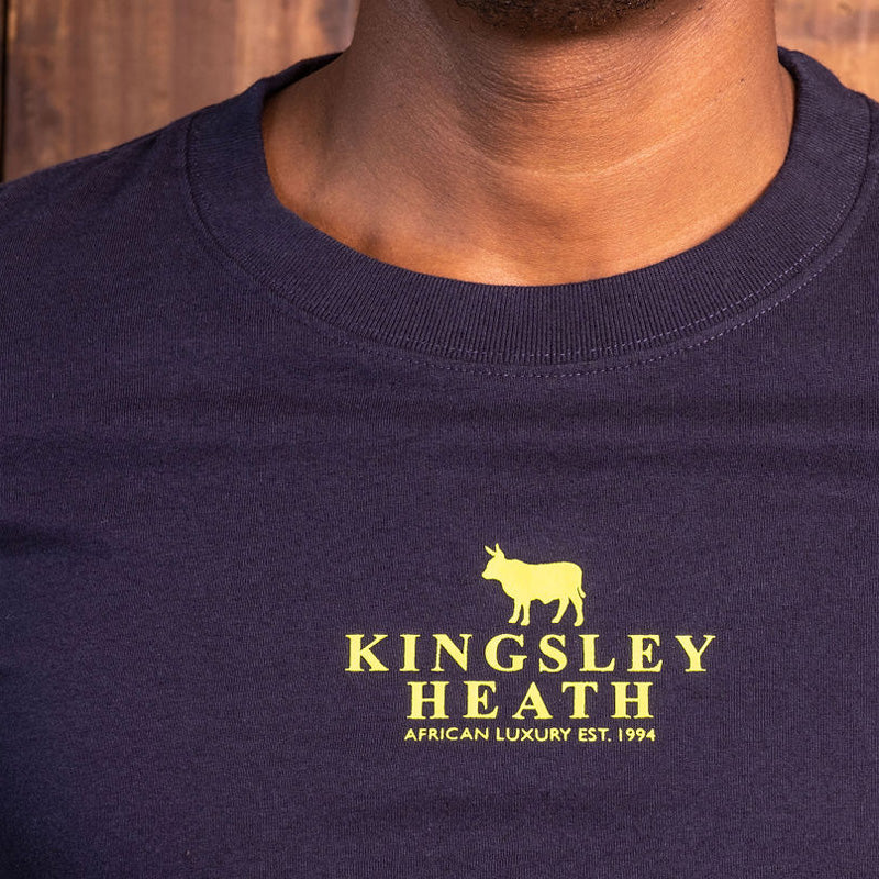 Kingsley Heath Midnight Longsleeve Tee with Stacked Logo