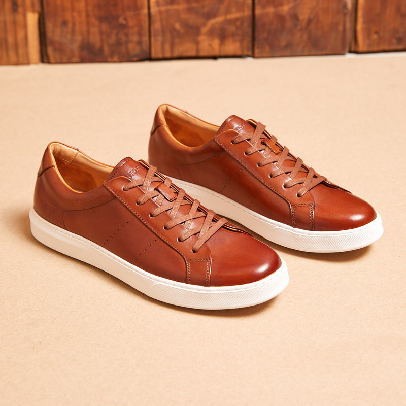 Kingsley Heath Premium Lux Sneaker - Tan/Tan/White