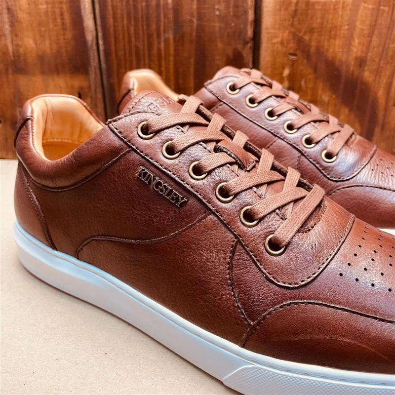 Kingsley Heath S Sneaker: Tan/Brass/White