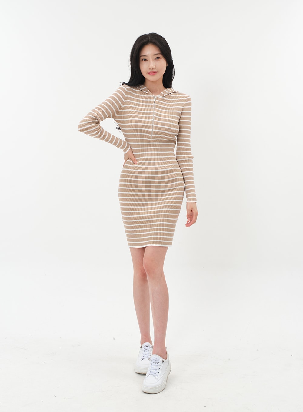 Knit Hoodie Dress, IM10