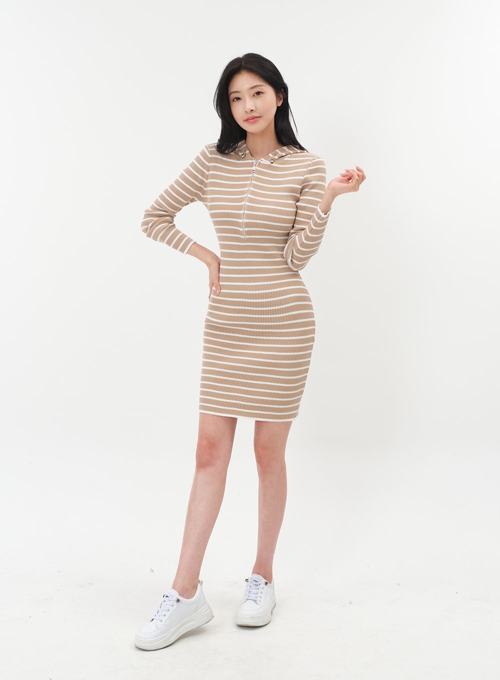 Knit Hoodie Dress, IM10