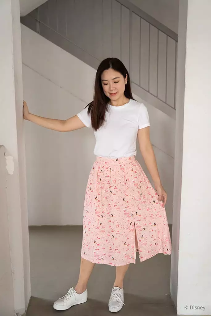 Ladies Pink Road Trip Mickey Skirt - XS Left!