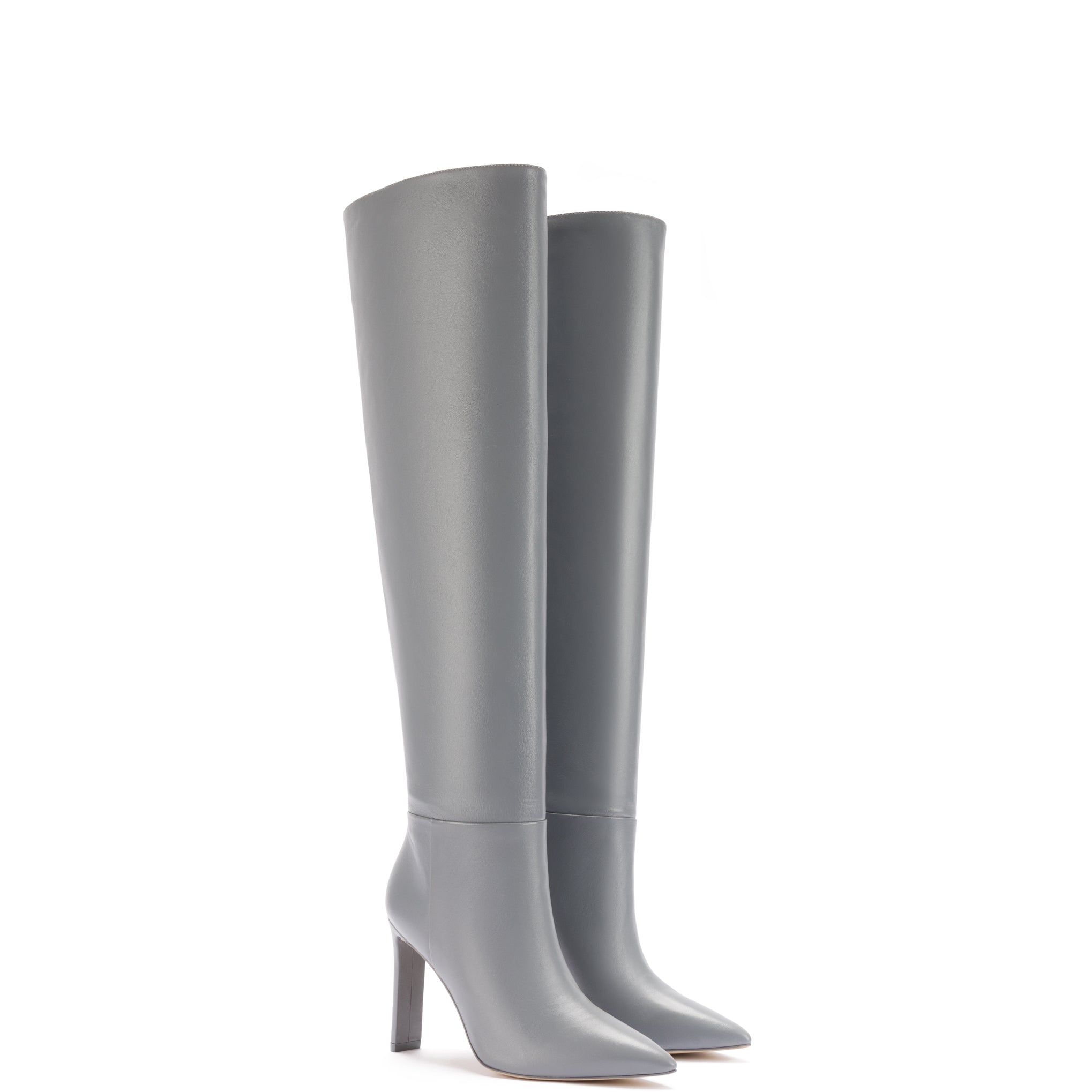 Larroudé Jennifer Fisher Boot Cement Grey Leather