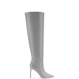 Larroudé Jennifer Fisher Boot Cement Grey Leather