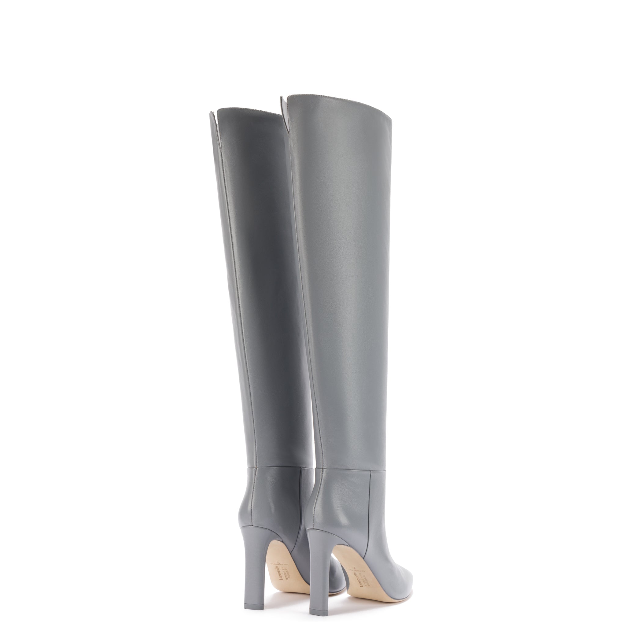 Larroudé Jennifer Fisher Boot Cement Grey Leather