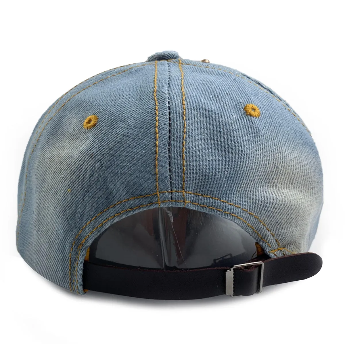 Light Denim Hat with Rhinestone