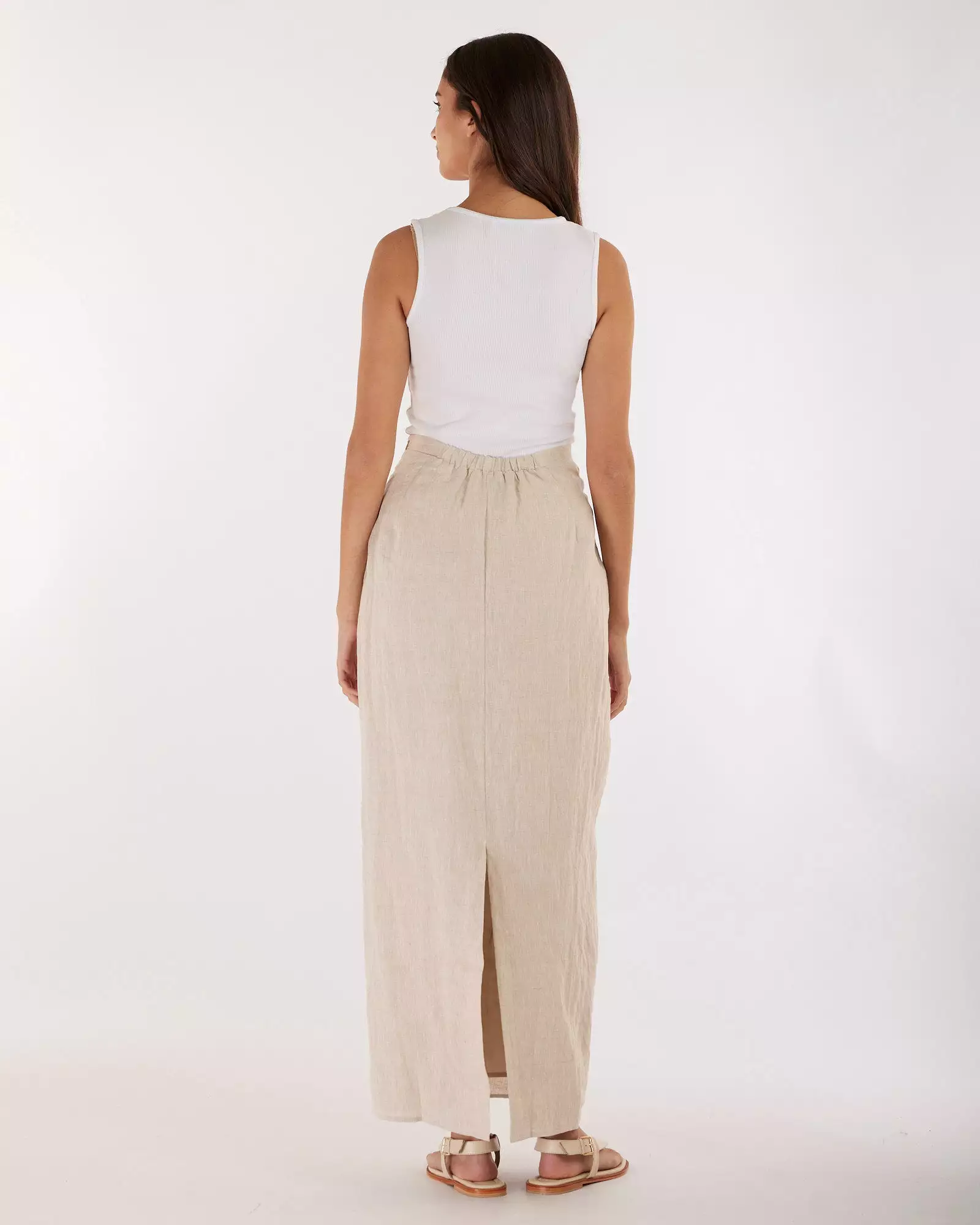 Mabel Linen Skirt - Natural (Google SEO friendly result)