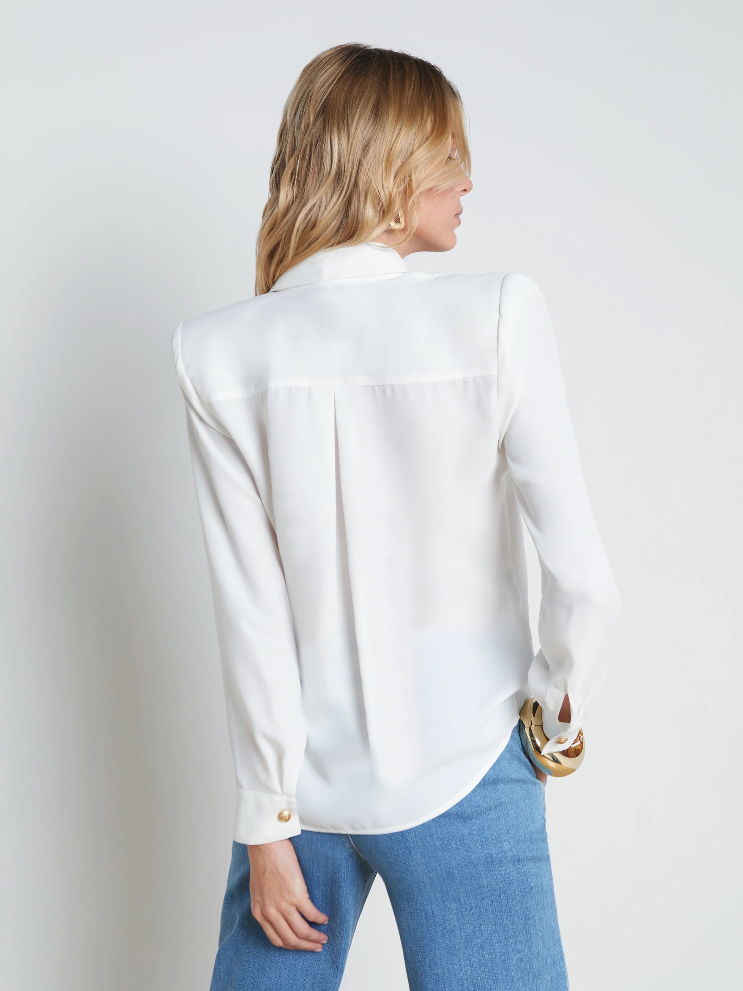 Maisy Cargo Pocket Shirt - Ivory from L'agence