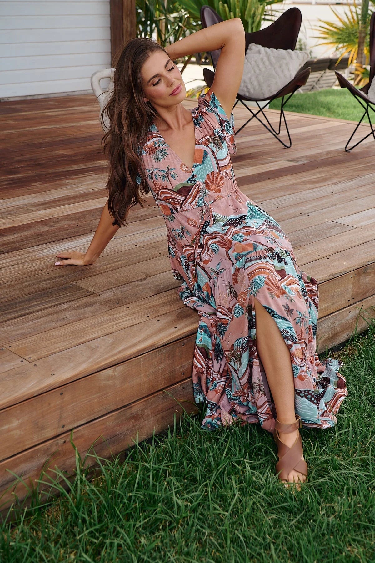 Maxi Dress - Lakeside Serenity Collection