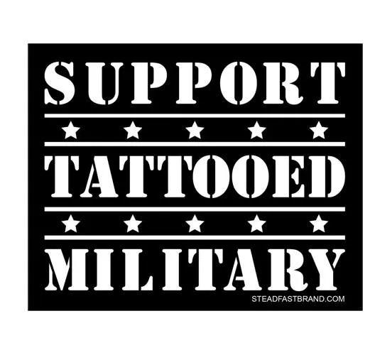 Military Tattoo Sticker Support