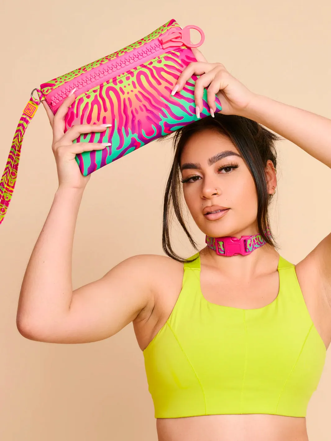 neon clutch bag