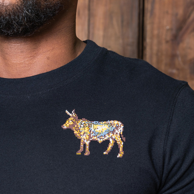 Nguni Crew Tee Mamba - Square Dotted - High Quality.