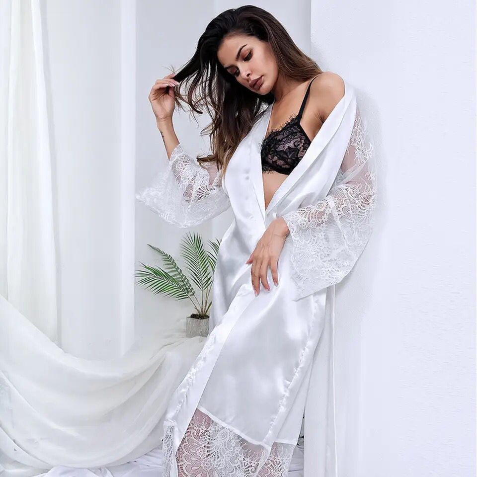 Nightgown Robe Dress Bridal Sleepwear Women's