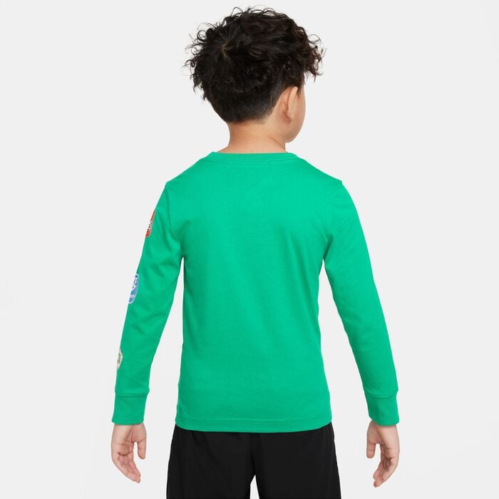 Nike Retro Junior Long Sleeve Green Tee