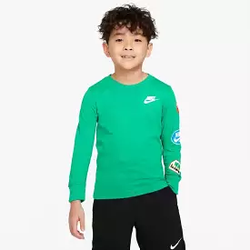 Nike Retro Junior Long Sleeve Green Tee