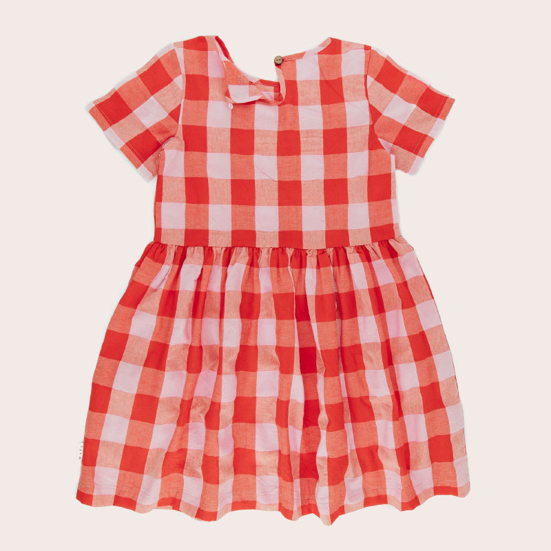 Olive Captain Noa Dress - Red Gingham