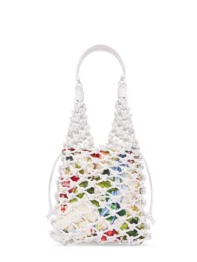 Oscar de la Renta Flora & Fauna Small Knotted Leather Tote