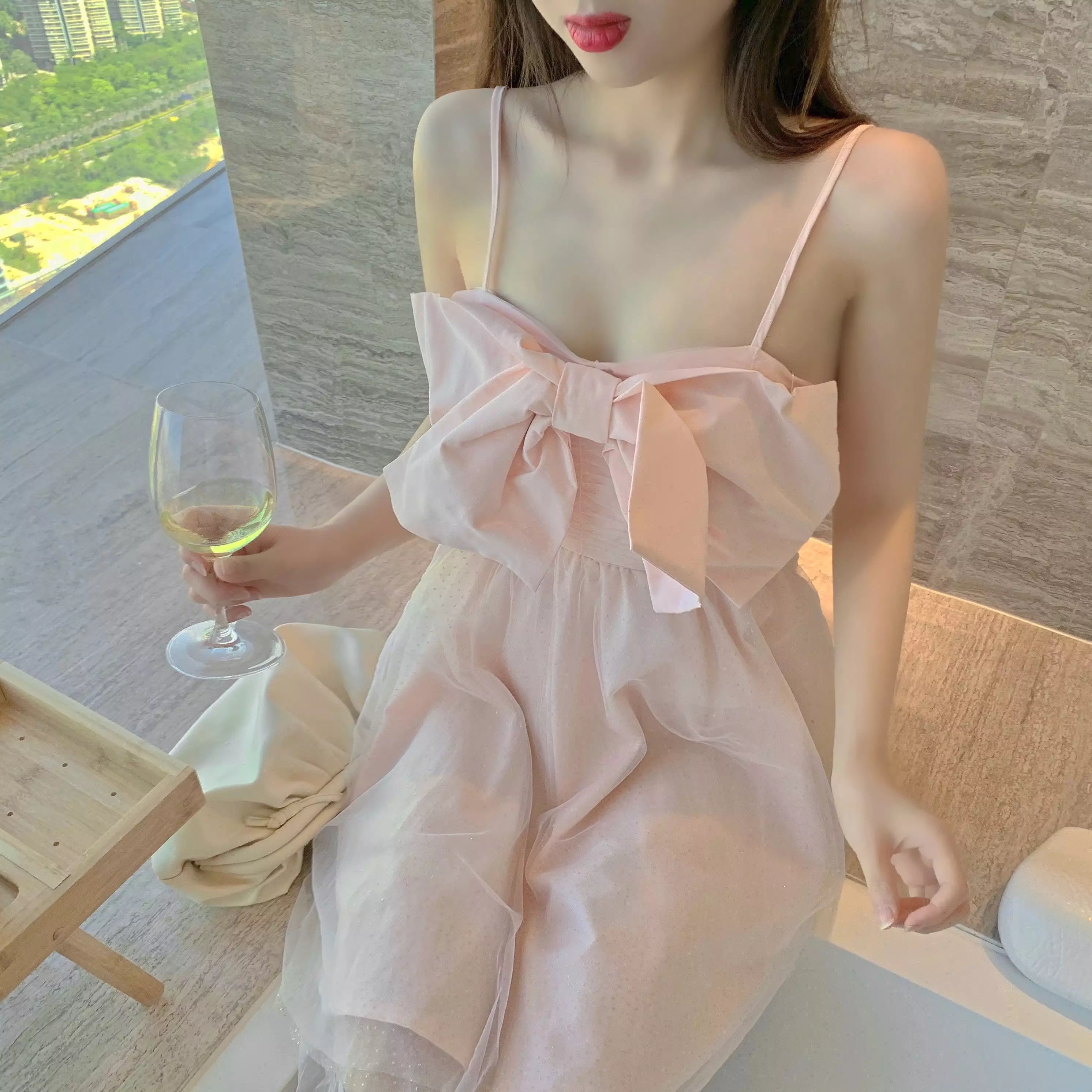 Pink Bow Dress AD12661