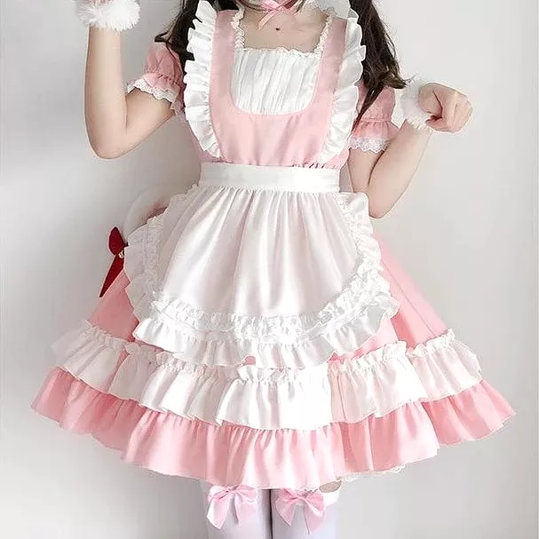 Pink Cat Maid Cosplay Dress - AD210188