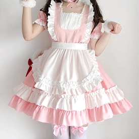 Pink Cat Maid Cosplay Dress - AD210188