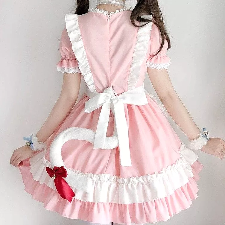 Pink Cat Maid Cosplay Dress - AD210188