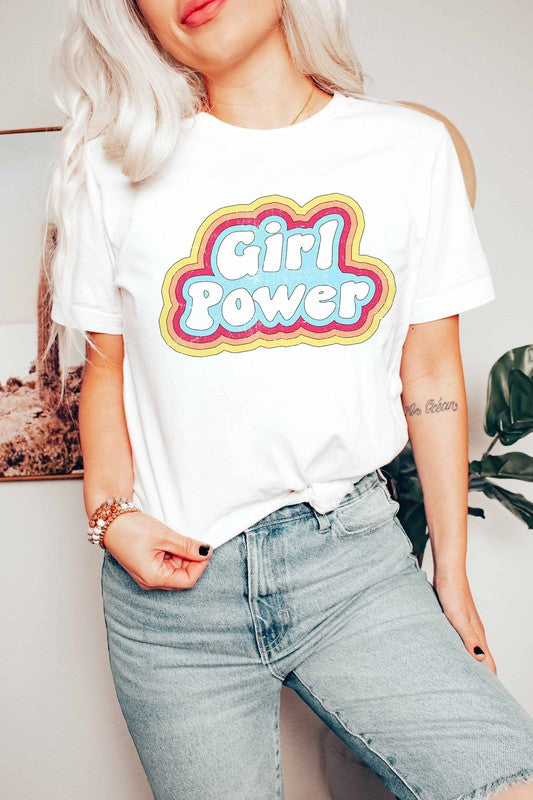 Plus Size Girl Power Graphic T-Shirt