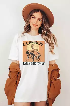 Plus Size Graphic Tee - Cowboy Take Me Away