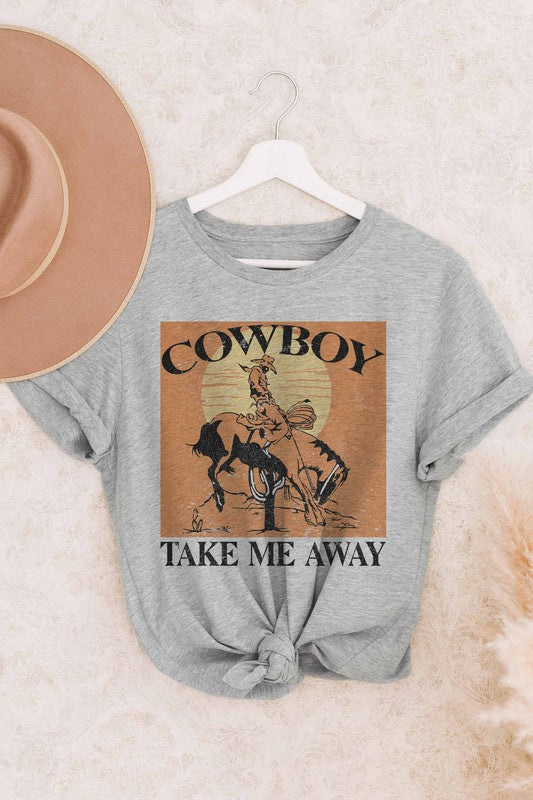 Plus Size Graphic Tee - Cowboy Take Me Away