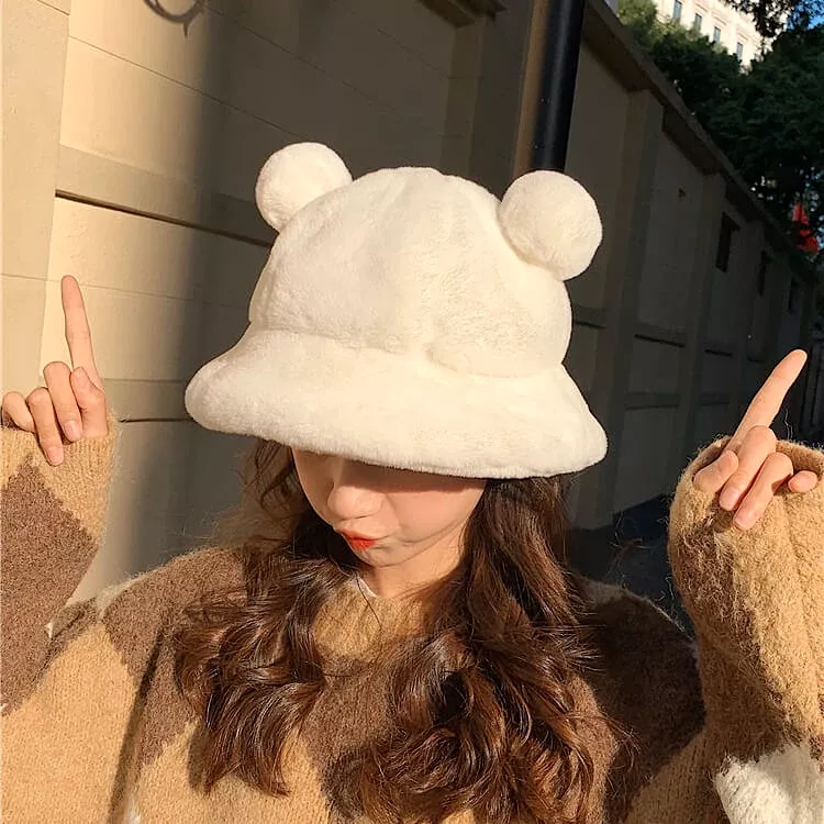 Plush Teddy Bear Ear Hat - AD12615