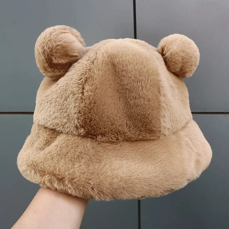 Plush Teddy Bear Ear Hat - AD12615