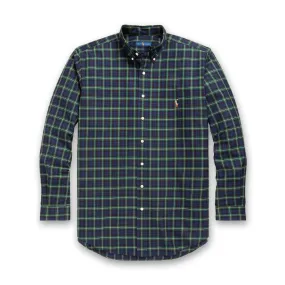 Polo Ralph Lauren slim fit plaid Oxford shirt navy green