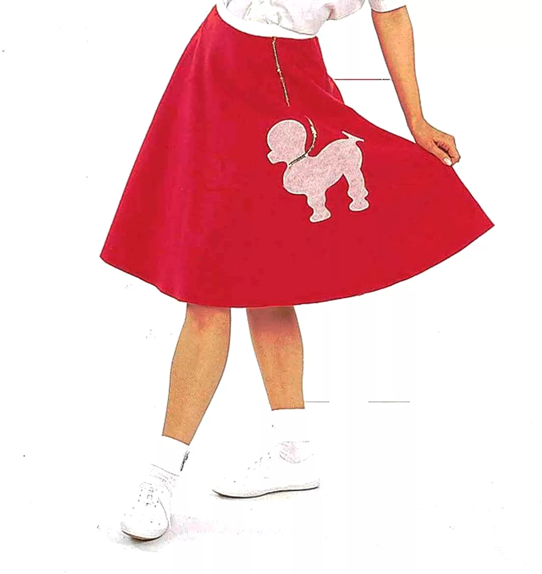 Poodle Red Skirt Women's Size 6 - 14