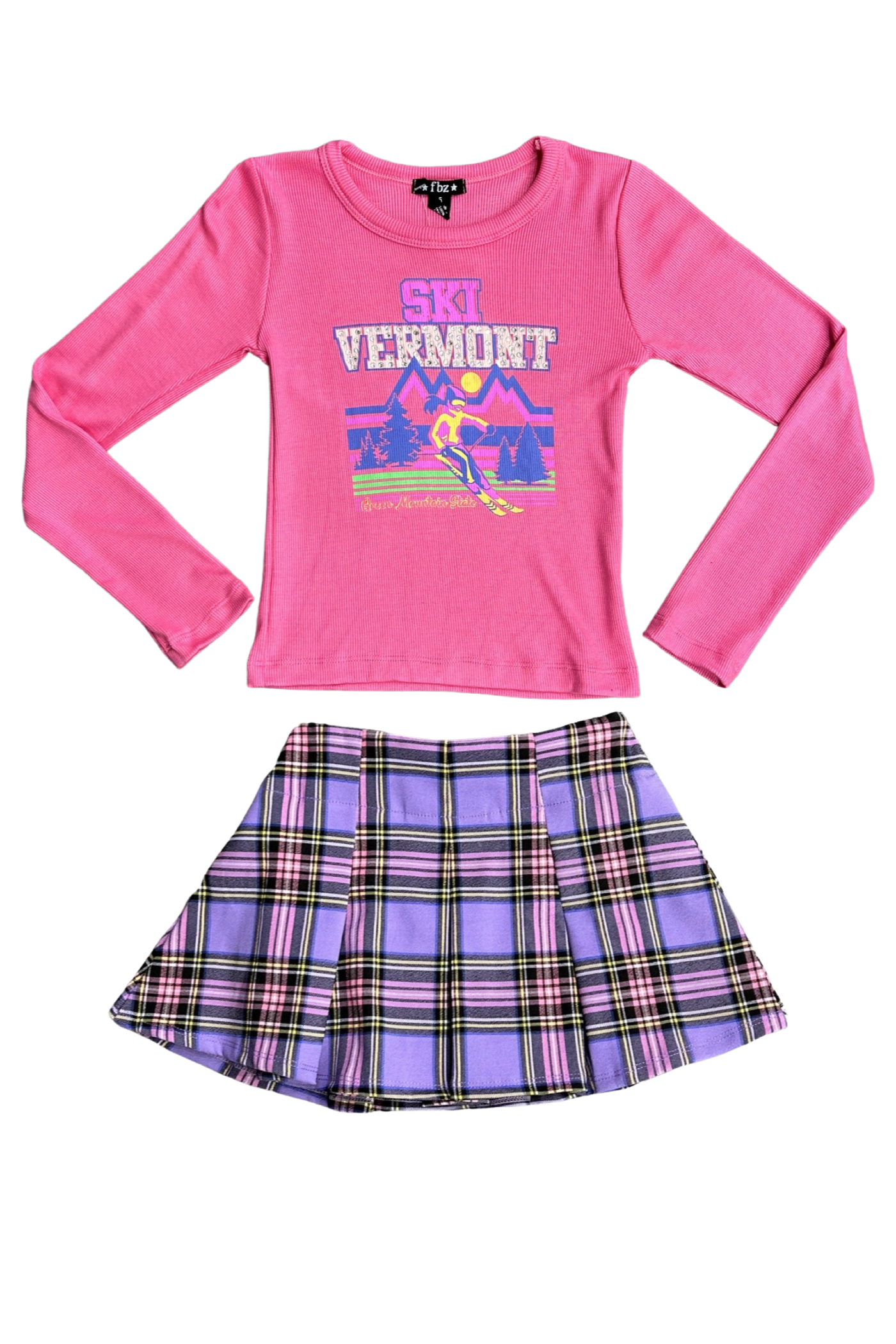 Purple plaid pleated skort - Google SEO result: Trendy purple plaid skort with pleats. Perfect for a fashionable and comfortable