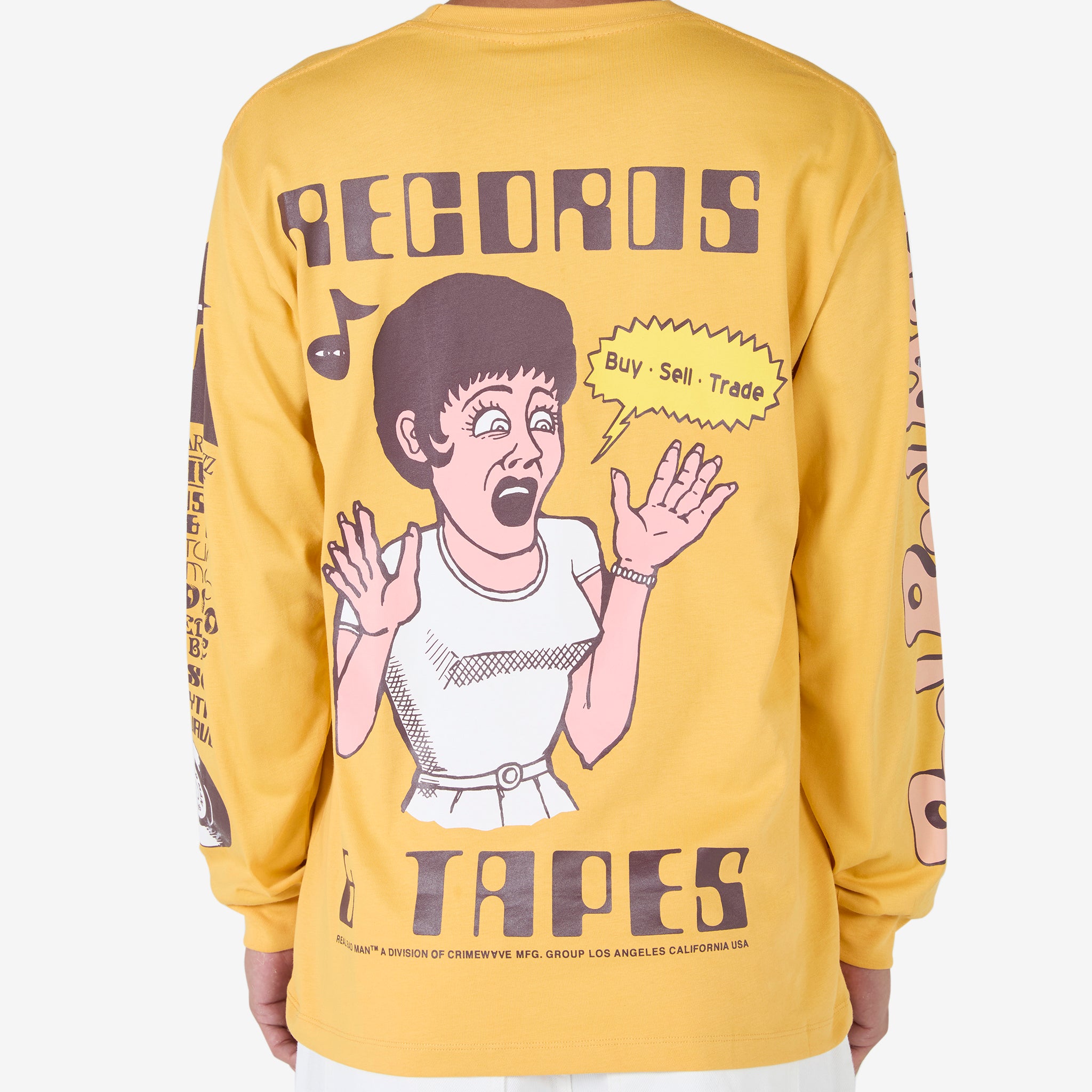 Records Longsleeve T-Shirt Mustard