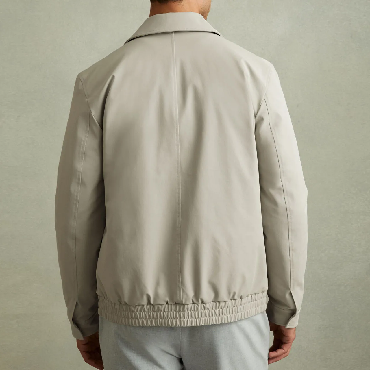 Beige Cologne Harrington Jacket by REISS