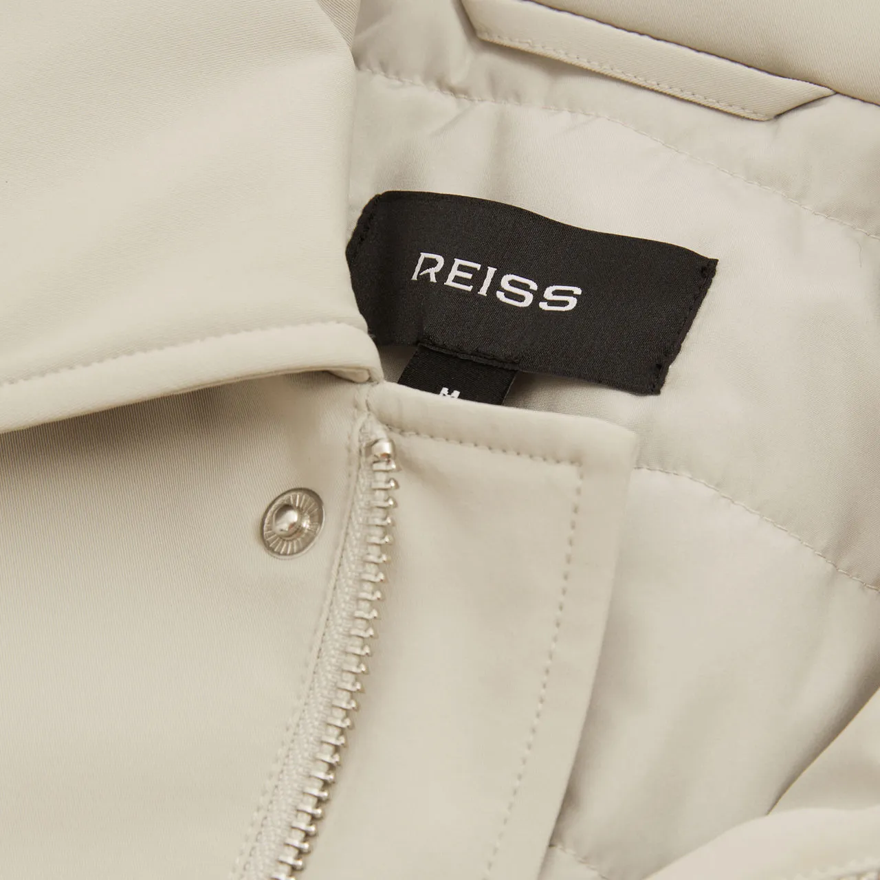 Beige Cologne Harrington Jacket by REISS