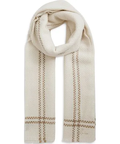 Reiss Liana Textured Scarf Wide Weave