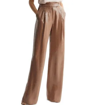 Sequin Wide Leg Trousers by Reiss Lizzie