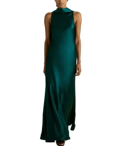 Reiss Petite Satin Maxi Dress Fae