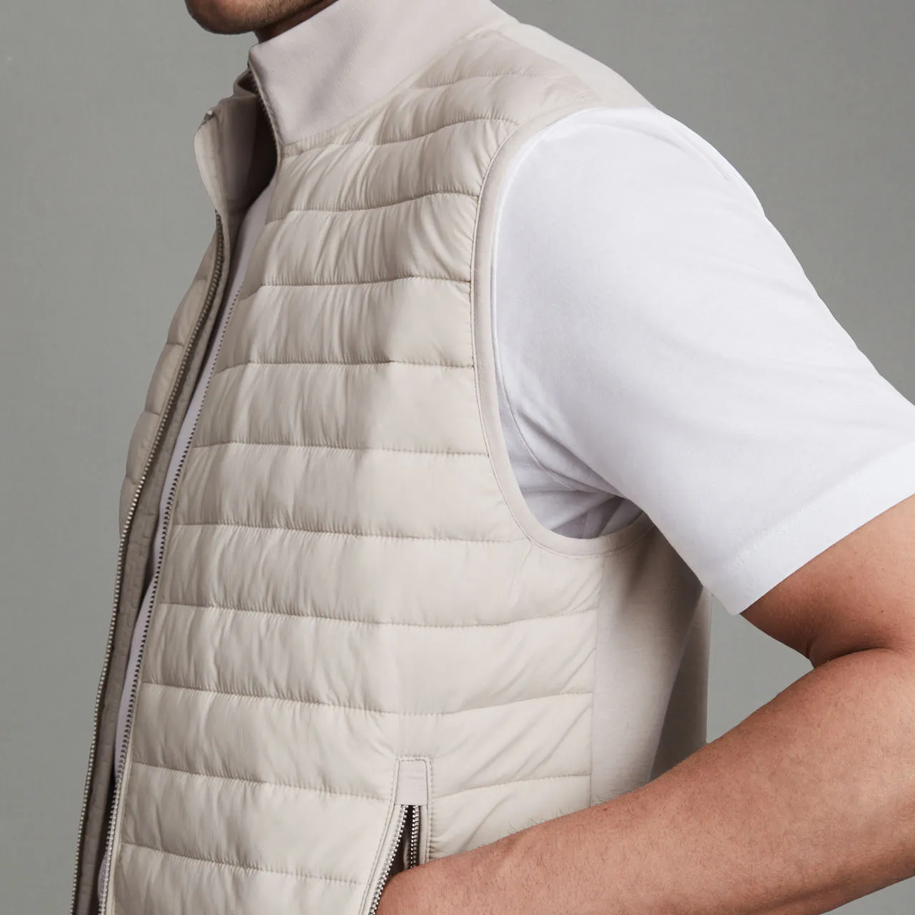 REISS Beige Padded Gilet - Pluto