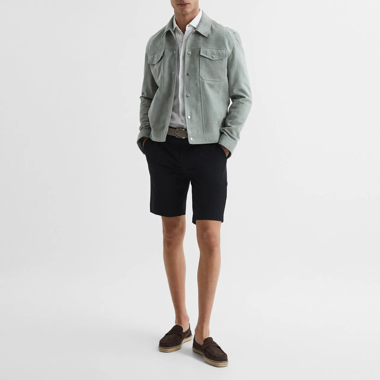 Black Wicket Chino Shorts by REISS