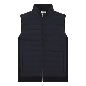 REISS William Quilted Gilet Blue