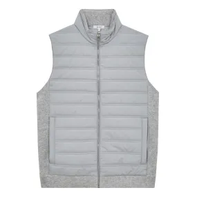 REISS William Quilted Gilet Grey