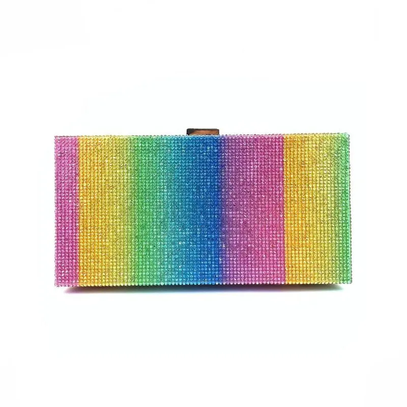 Rylee Rainbow Rhinestone Purse