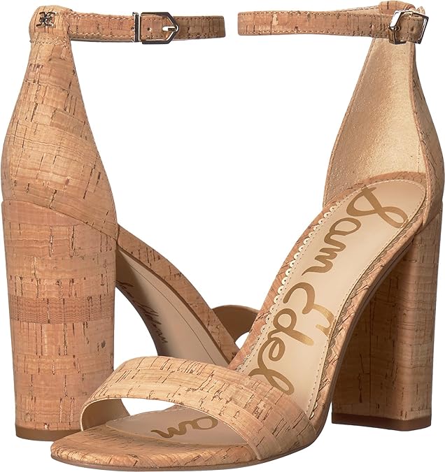 Sam Edelman Yaro Block Heel Dress Sandals in Natural Leather